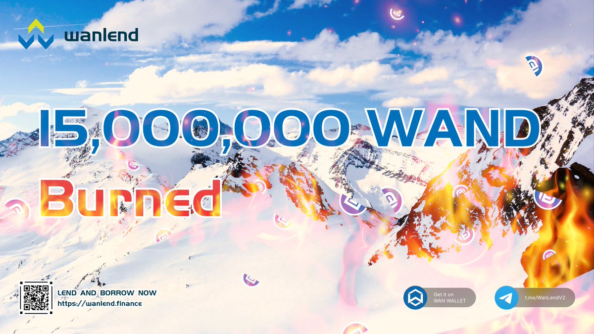 WanLend (@wanlend) on Twitter photo The total number of 15,000,000 $WAND was bought back and burned.🔥🔥🔥
- 1st round: 1.5M WAND
- 2nd round: 6.5M WAND
- 3rd round: 2M WAND
- 4th round: 5M WAND
- 5th round: stay tuned🚀🚀🚀
Address: 0x0000000000000000000000000000000000000001
<a href="/wanchain_org/">Wanchain</a> The total number of 15,000,000 $WAND was bought back and burned.🔥🔥🔥
- 1st round: 1.5M WAND
- 2nd round: 6.5M WAND
- 3rd round: 2M WAND
- 4th round: 5M WAND
- 5th round: stay tuned🚀🚀🚀
Address: 0x0000000000000000000000000000000000000001
<a href="/wanchain_org/">Wanchain</a>