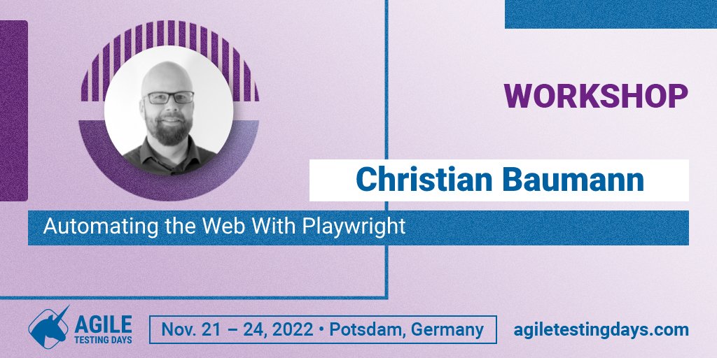 AgileTD's tweet photo. Start your #Testautomation journey at #AgileTD. 🙌
#Playwright is the new kid on the block in automating web applications. Gain relevant skills for doing test automation on the #UI at #AgileTD this Nov. 
#cypre #selenium #python #java
https://t.co/f57dadNAFl https://t.co/9u9E3UDIWE