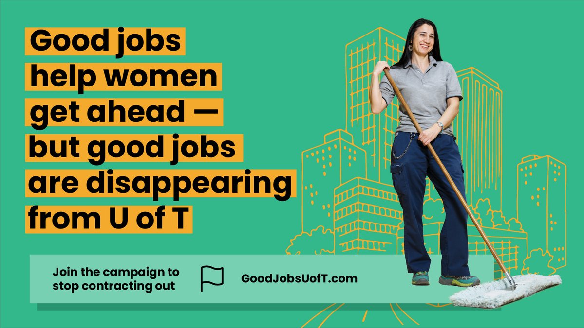 cupe3261's tweet photo. Deborah is a single mom who lifted her family out of poverty because of her good job. When @UofT contracts out cleaning to for-profit operators, vulnerable workers pay the price with low wages and few benefits.

You can sign our petition here: https://t.co/1YMmFtlsyD https://t.co/Y38aaon0es