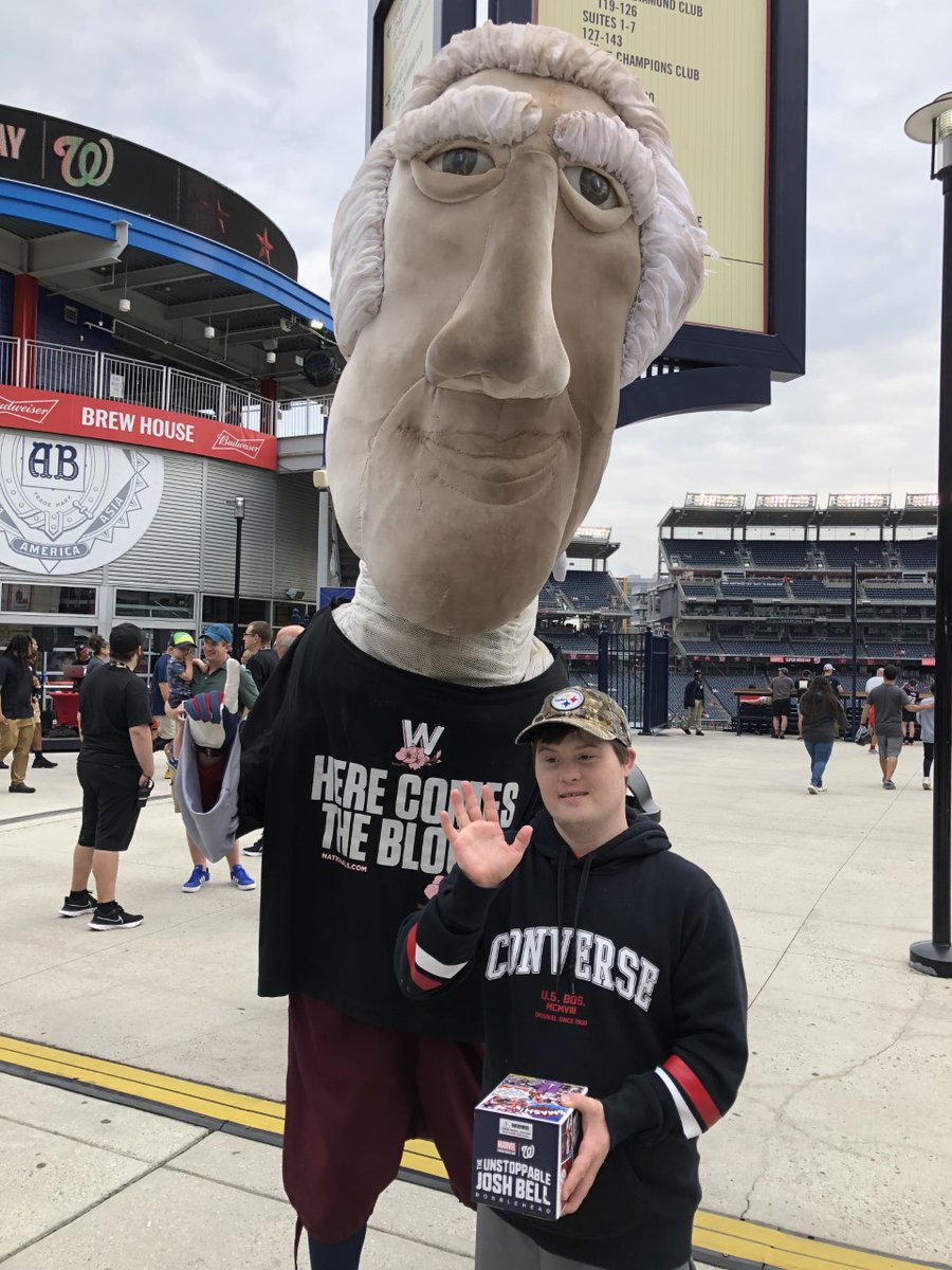 Presidents' Day isn't until February, but David, David and Bradley had a blast meeting some of the Founding Fathers at a Washington Nationals game in June. They're definitely taller than the history books made them out to be 😜!