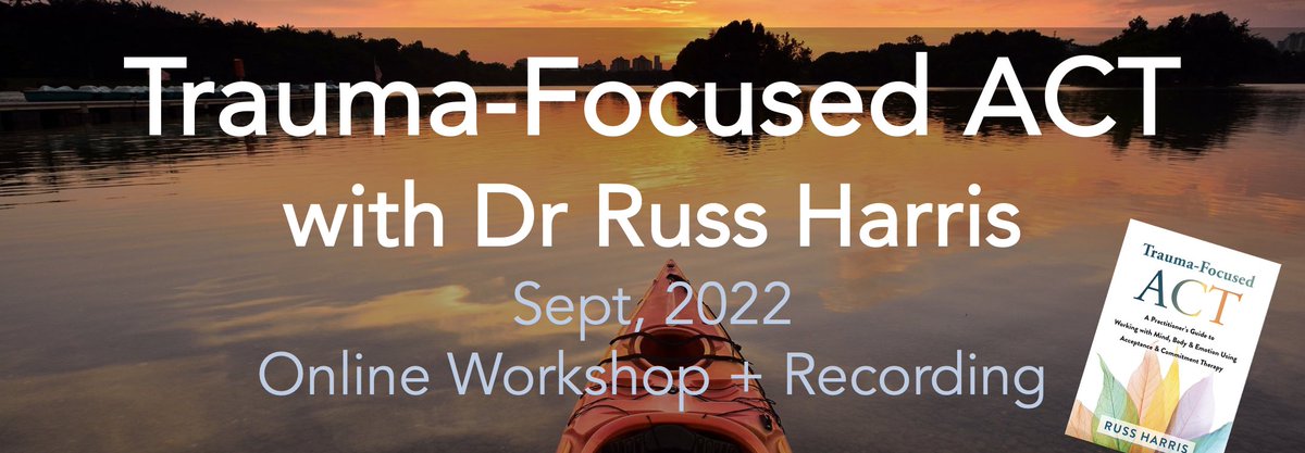 Last chance to register for our workshop starting tomorrow, Trauma Focused ACT with Russ Harris!  
 Recording of the sessions will be available if you miss the live event. 

buff.ly/3bGacN4