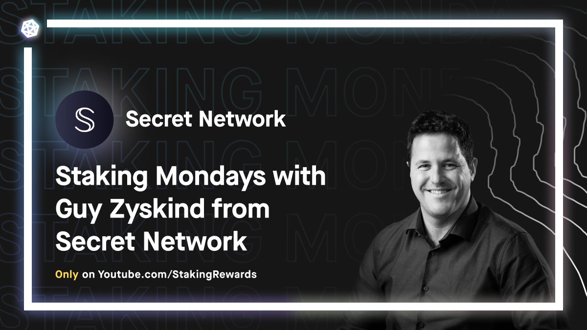 New #StakingMondays is live NOW!

We welcome <a href="/GuyZys/">(Guy Zyskind*)</a> - Founder of <a href="/SecretNetwork/">Secret Network</a> $SCRT today 📺

Make sure to leave your questions for Guy on the stream and we'll ask him at the end of the show.

Tune in to watch it live👇
youtube.com/watch?v=1Bm5Lc…