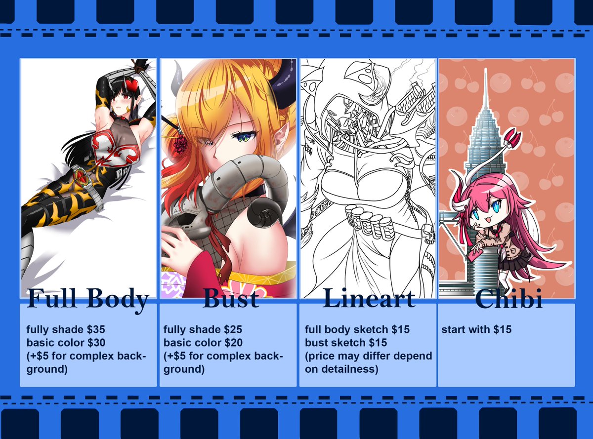 hey just so you guys know my commissions open pm for details