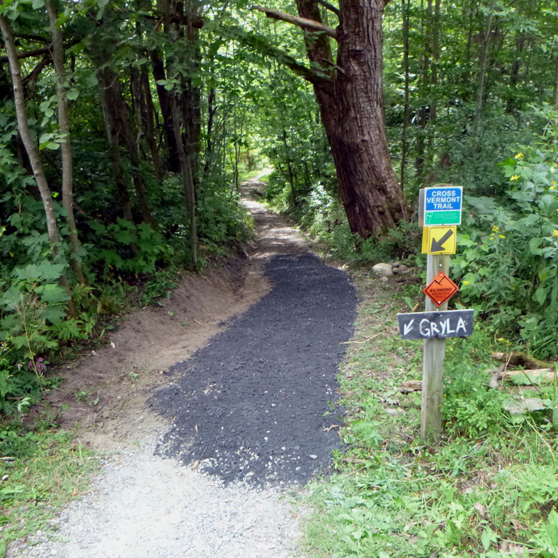 Speaking of the Johnnie Brook Trail, also have caught up on nipping the gullying that was starting at the drop off section on the east end - ditching, dipping, graveling, grading. All the best things.