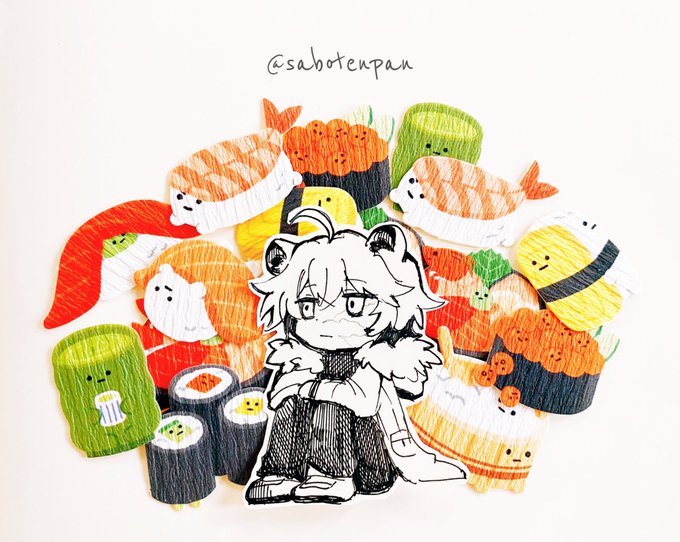 「sitting sushi」 illustration images(Latest)