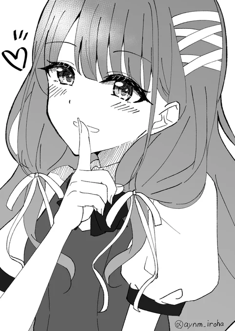 JK彩波ちゃん……モノクロでも可愛いね… 
