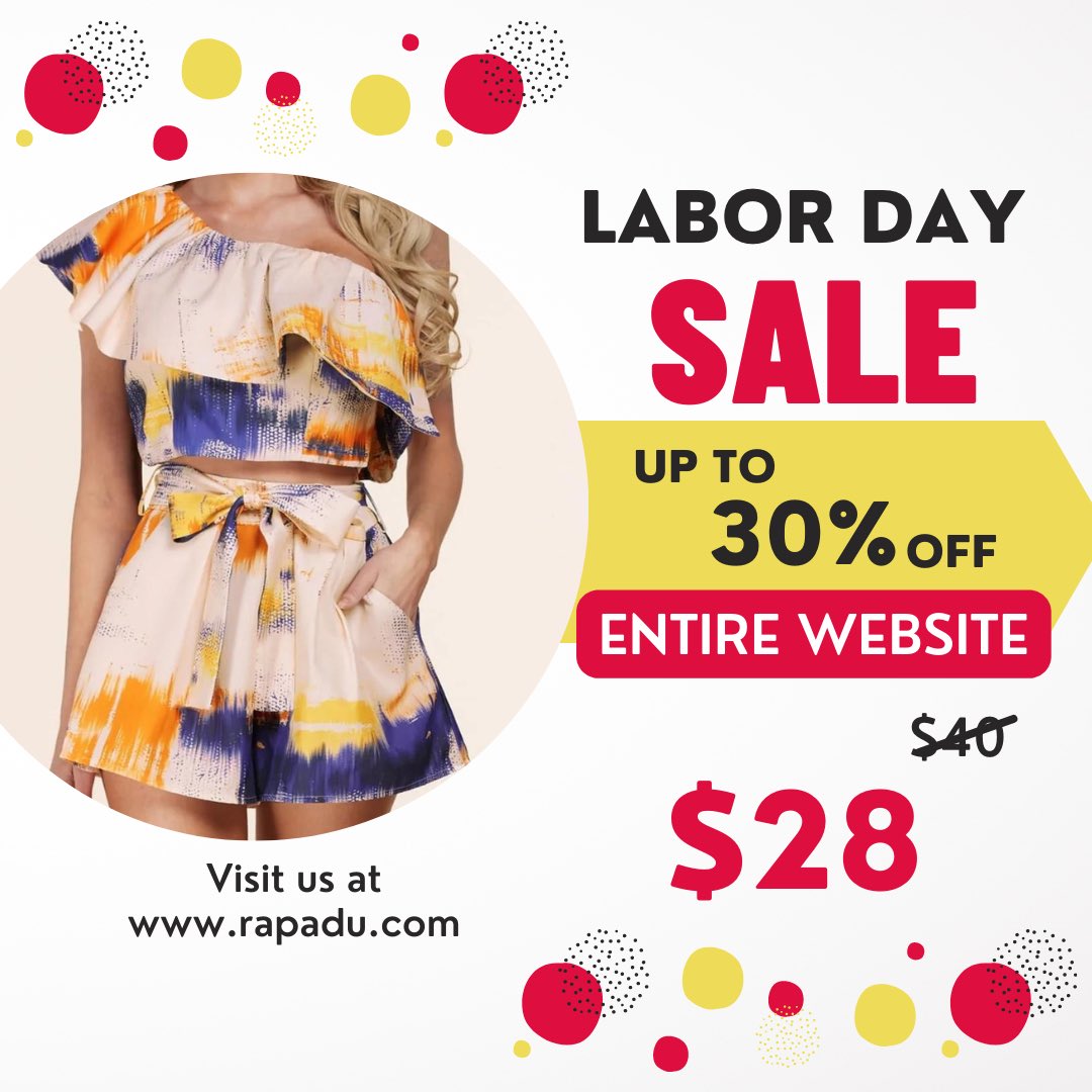 rapadustore's tweet photo. 🥰 Labor Day Sale 🛍 https://t.co/kOBahakZ1w 

#clothes #fashion #business #retail #shopping #businessowner #nyc #florida #newyork #store #womanjewelry #nicejewelry #manfashion #manjeans #pants #fashionnova #kyliejenner #bodysuit #oversizedshirt #plussize #laborday #labordaysale https://t.co/oCHAkLNnAt