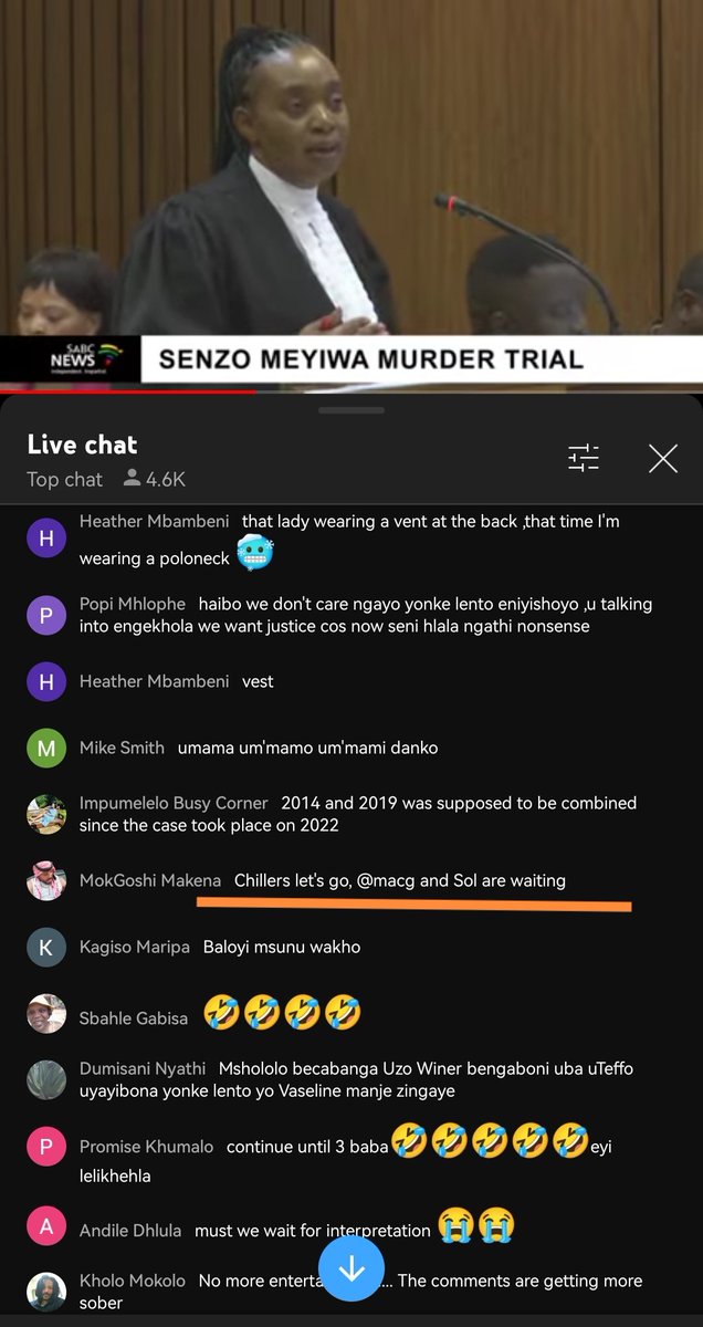 <a href="/MacGUnleashed/">MacG 🇿🇦</a> what have you done to SA kids? They be watching Senzo Meyiwa's trial with whole hearts on #podcastandchillwithmacg 😩😂