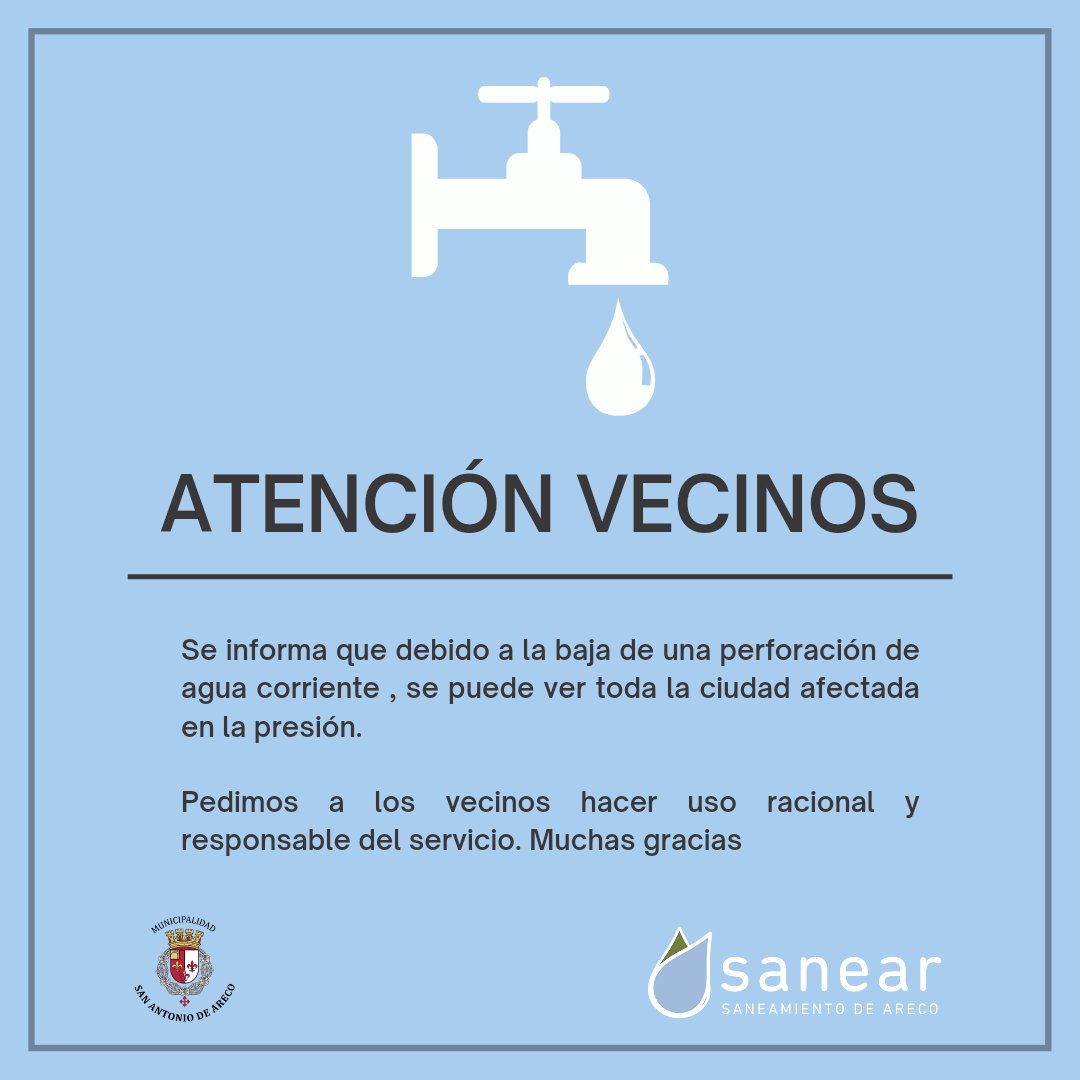 Sanearareco's tweet photo. ATENCIÓN VECINOS 💧🚨 https://t.co/RIJDUxbq0c