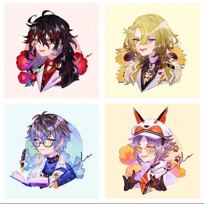 Luxiem Keychain and buttons for #cf15 #comifuro15 #luxiem #MystArt #yaminoArt #akurylic 