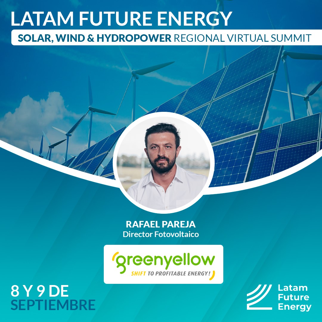 Estaremos en el #LatamFutureEnergy Solar, Wind &amp; Hydropower Regional Virtual Summit, el 8 y 9 de septiembre - 11:00 am, participaremos del Panel 3: Claves de la competitividad del sector solar: Nuevos desarrollos, tecnología, construcción y O&amp;M.
Regístrate bit.ly/3RjREBS