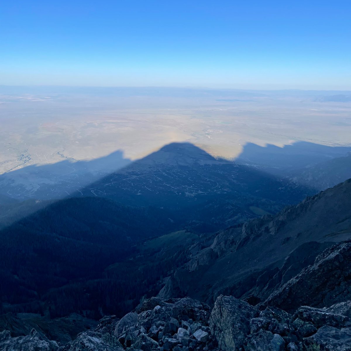 mkvackay's tweet photo. I live for these shadows. Challenger Point / Kit Carson yesterday marking over half of 14ers hiked for me 😍 https://t.co/lGRpYCwSIt