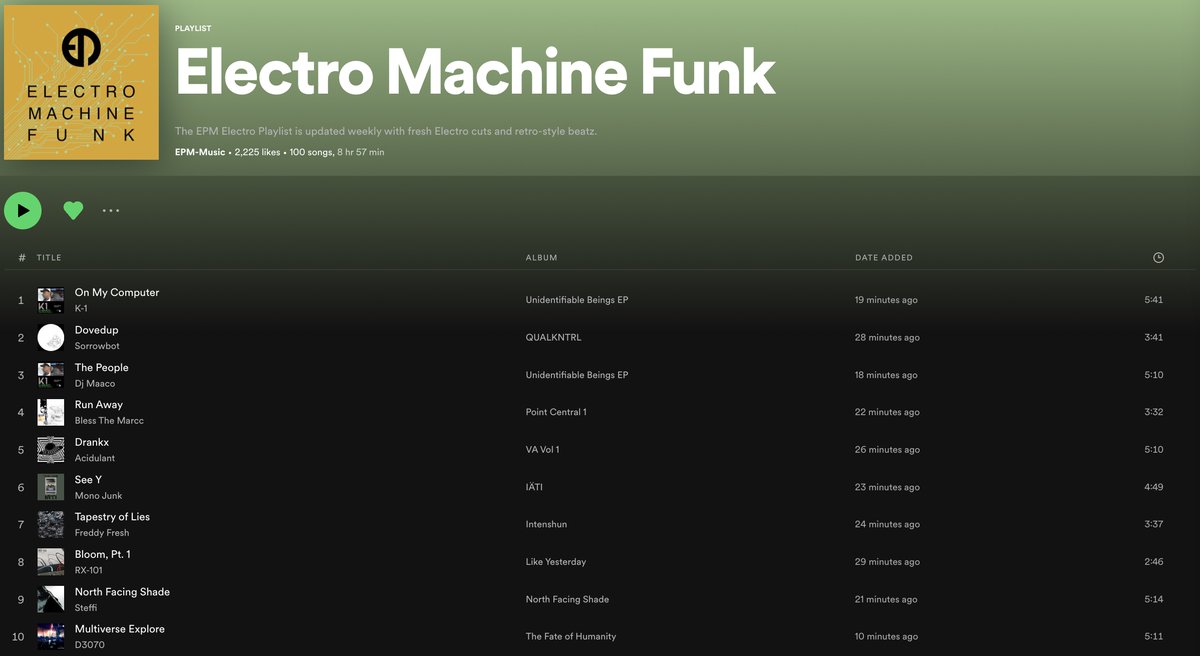 EPM_Music's tweet photo. Check out our pick of the latest #Electro heaters by K-1, DJ Maaco, Mono Junk, Steffi, Acidulant, RX-101, Sorrowbot, Bless The Marcc, Freddy Fresh &amp; D3070 on Puzzlebox, Schrödinger’s Box, Science Cult, Co-Accused, Cold Blow, Candy Mountain #playlist
https://t.co/YlafVv3dWV https://t.co/sgXE2sALek