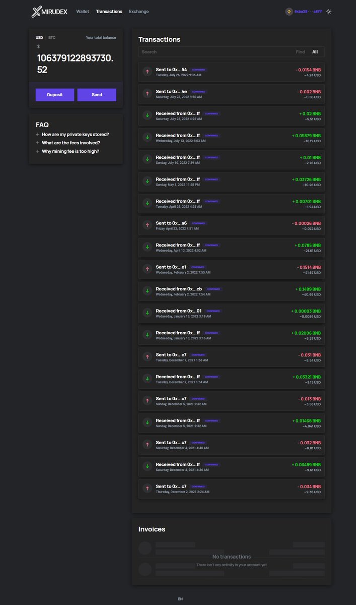YAGAMIMIRU's tweet photo. This is another interesting thing, you can see and understand all your information and transactions in @MIRUDEX @mirutoken @CoinMarketCap https://t.co/kteSjlJm30
