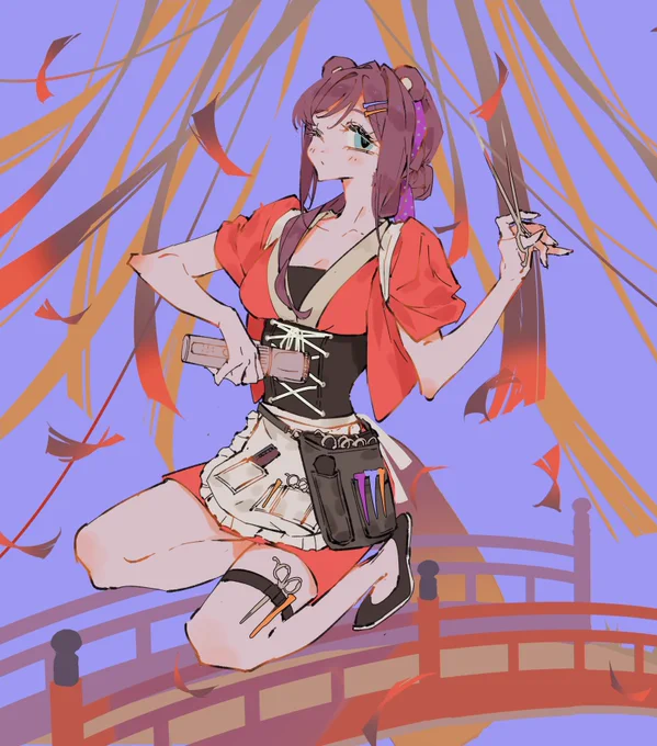 #化け狸の里髪切る狸 