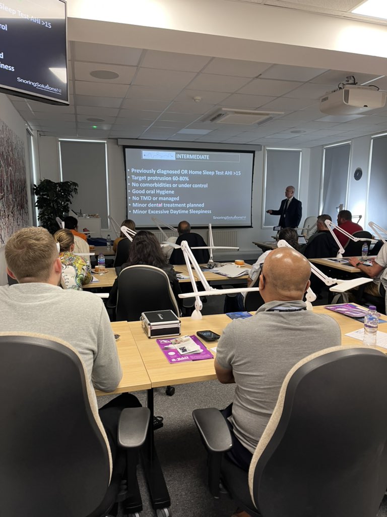 Precision_MADs's tweet photo. Great course by Dr Paul Reaney and @IASOrthodontics on Friday. A wealth of helpful teaching cases left delegates fired up to change patients’ lives. Looking forward to the next one  #dentalsleepmedicine https://t.co/ruJq7GogB2