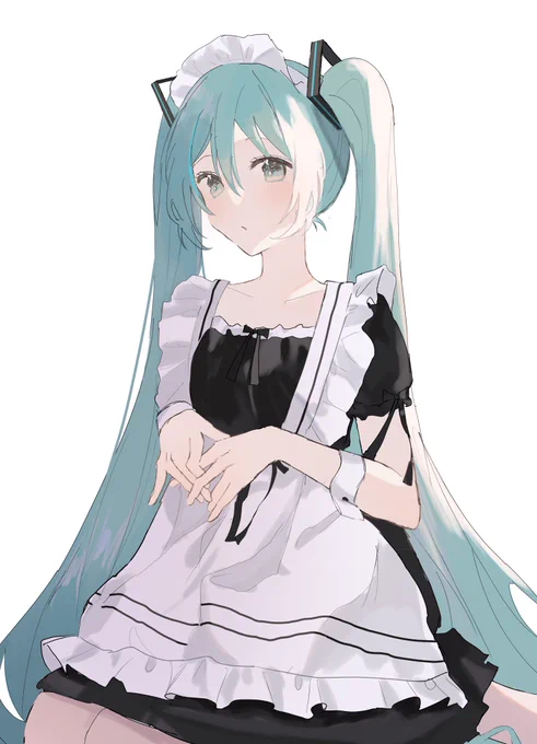 お呼びですか? #初音ミク 