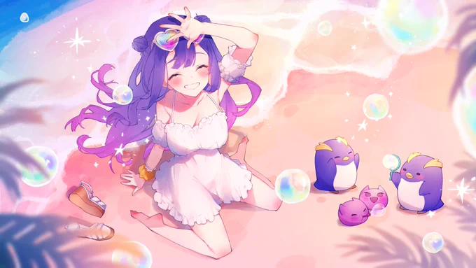 拠鳥きまゆさん()のオリジナルソング「夏色スタートライン」のアートワークを担当させて頂きました!よろしくお願いいたします 