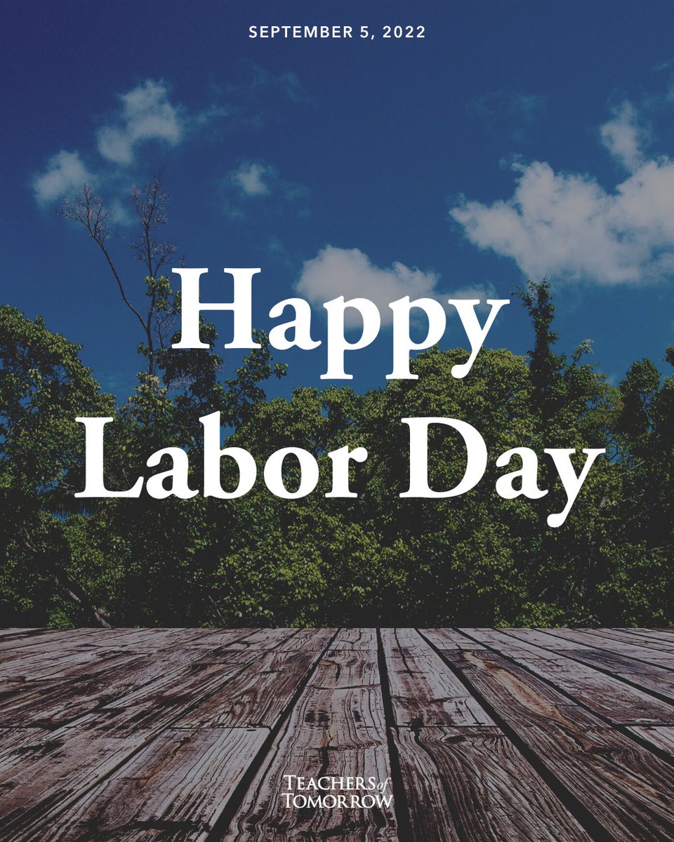 It's Labor Day| Kick back today, you deserve it! Today we take a break to celebrate all of America's workers for their incredible hard work and service. 🇺🇸
.
#LaborDay #TeachersofTomorrow #Holiday #Teachers #ChooseWorkThatsWorthIt #Educators