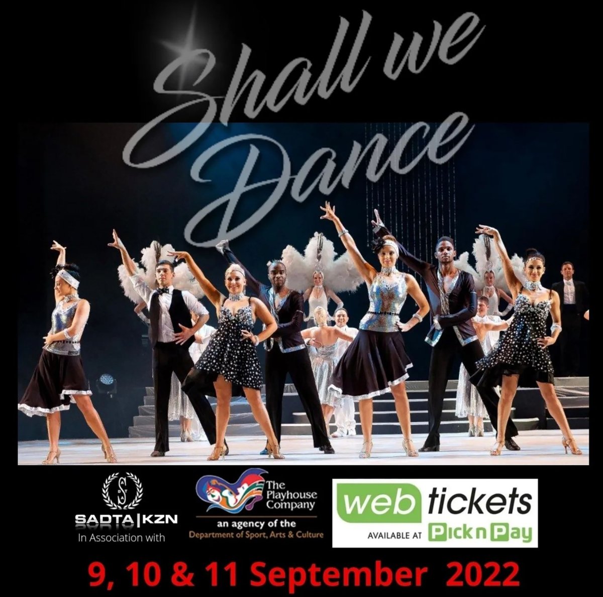 Ticket prices range from R100 / R150. Booking is through Webtickets or instore at Pick n Pay Supermarkets or Hypermarkets. Performances are on 9 Sept at 18h30; 10 Sept at 14h30 and 18h30; and 11 Sept at 11h00 and 15h00. 💃 
#PlayhouseCompany #ShallWeDance