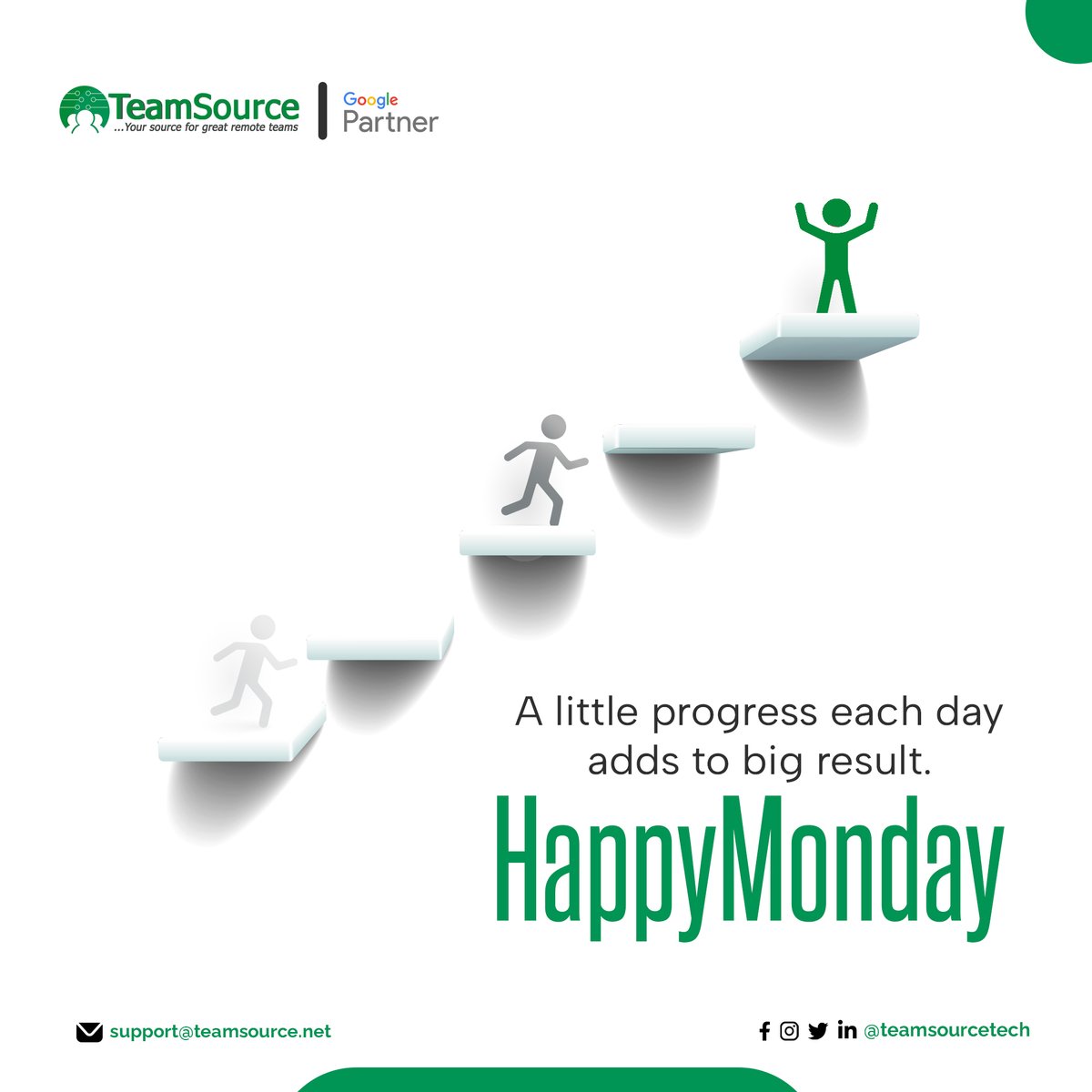 teamsourcetech's tweet photo. A little progress each day adds to big results.
HAPPY MONDAY
-
-
-
-
-
#mondaymotivation #monday #digitalmarketing #onlinebusiness #business #quote #progress #teamsource #explore #explorepage #postoftheday #teamsourcetech #Twitter https://t.co/z7IaTHCIQU