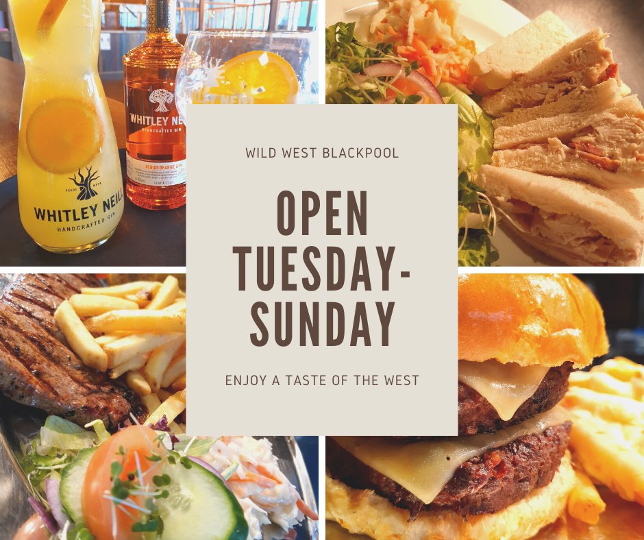 We're closed today, but we will be back open all week long, so you can pop in and enjoy a taste of the Wild West whilst exploring down #Blackpool #Illuminations this week!