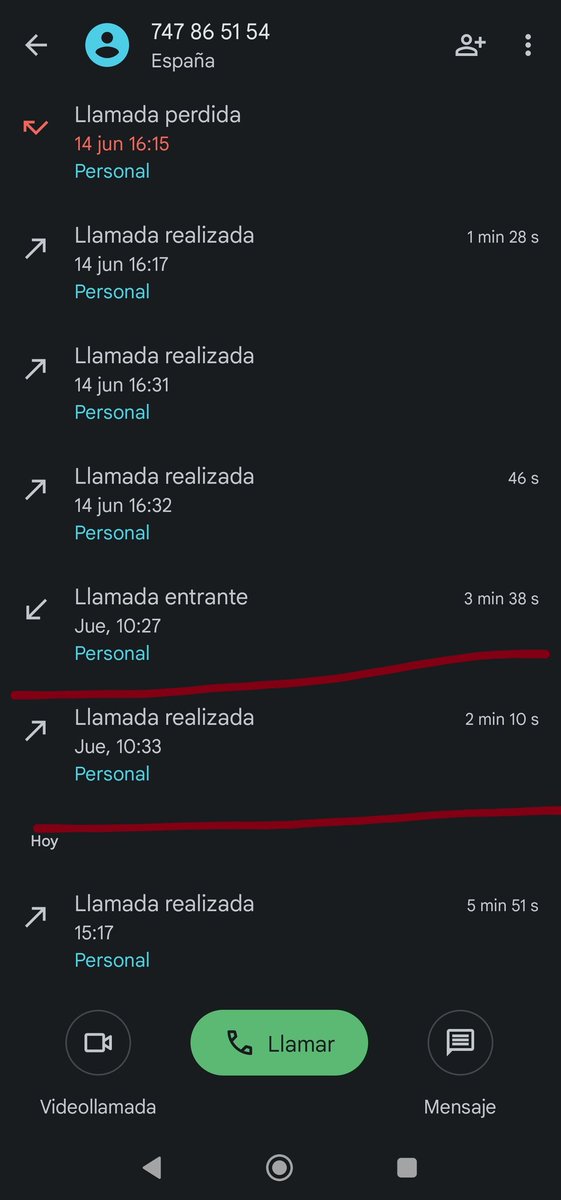 Me llama este número para hacerme la revisión del gas, hoy a las 13:30. Le llamo para confirmar la hora ya que tiene que ir mi madre adrede. No aparece nadie. Llamo hoy y me dice que no va a pasar nadie que no hay ninguna cita y que ya me llamarán de nuevo para darme cita.