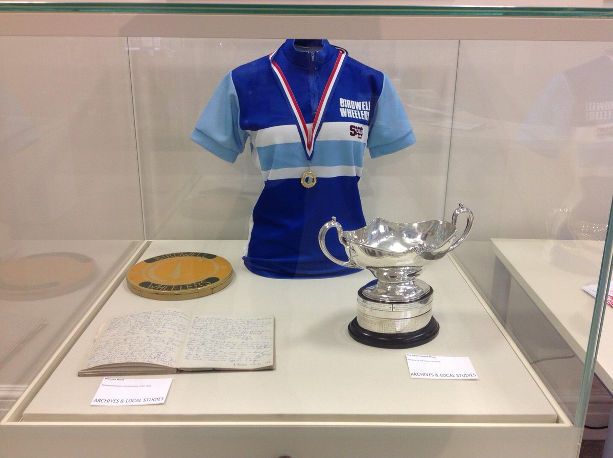 EBMuseum's tweet photo. #BarnsleyPlaces - Birdwell - A throwback to a cycling exhibition @BarnsArchives in 2014 are any of our followers part of the Birdwell Wheelers?

Also on a transport theme a photograph of Birdwell station in 1911 #BarnsleyHeritageMonth https://t.co/Kx6Rqd9Q79