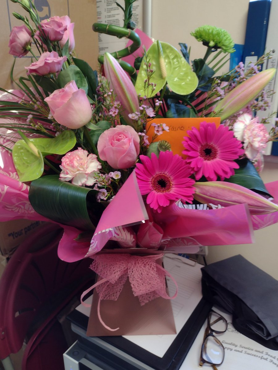 lorettawick's tweet photo. Thank you so much Julie Horrocks and Elaine Lee for the flowers for my 65th Birthday xx @mellorscatering @Juliehorrocks3 @ElaineL33583821 https://t.co/G5yRfsuWMM