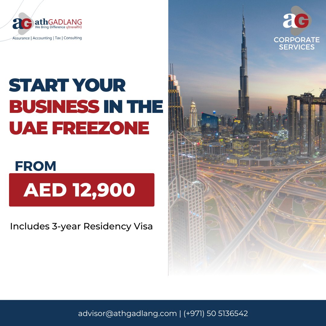 Now is the time to set up your company in the UAE's most popular Free Zone!

For more info contact- advisor@athgadlang.com
( +971) 50 5136542
-
-
#dubai #UAE  #businesssetup #businesslicense #foryou #business #freezone #license #freezonebusiness #athGADLANG #agcorporateservices