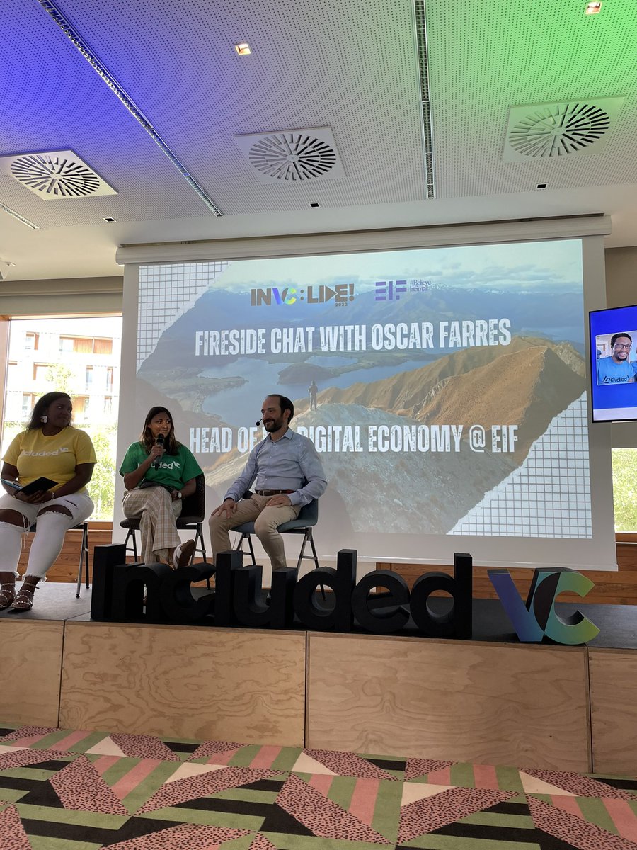 medy_ract's tweet photo. @oscarfarres telling the @INCLUDED_VC crowd how the @EIF_EU invests in ventures and his outlook for the future of the industry - thanks @ShanaGujral and Julie for the interview! #IncludedVCLIVE https://t.co/mvEIoLjhMv