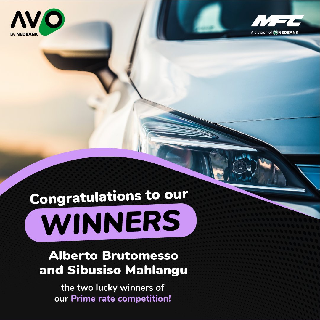 AvoSuperShop's tweet photo. Congratulations to Alberto Brutomesso and Sibusiso Mahlangu, the latest winners of our Prime Interest Rate competition! ππ₯³ Feeling lucky? You could win, too. Simply buy your next car with Avo Auto to qualify https://t.co/NrfEIn5i3r
π₯ #DoLifeDifferently #DoCarBuyingDifferently https://t.co/VITCgM9NFv