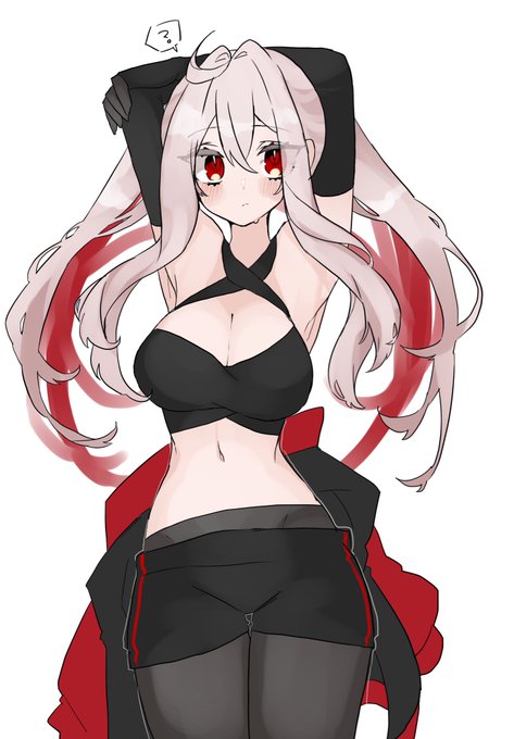 ツインテールヨガウェア黒手袋麻泰 