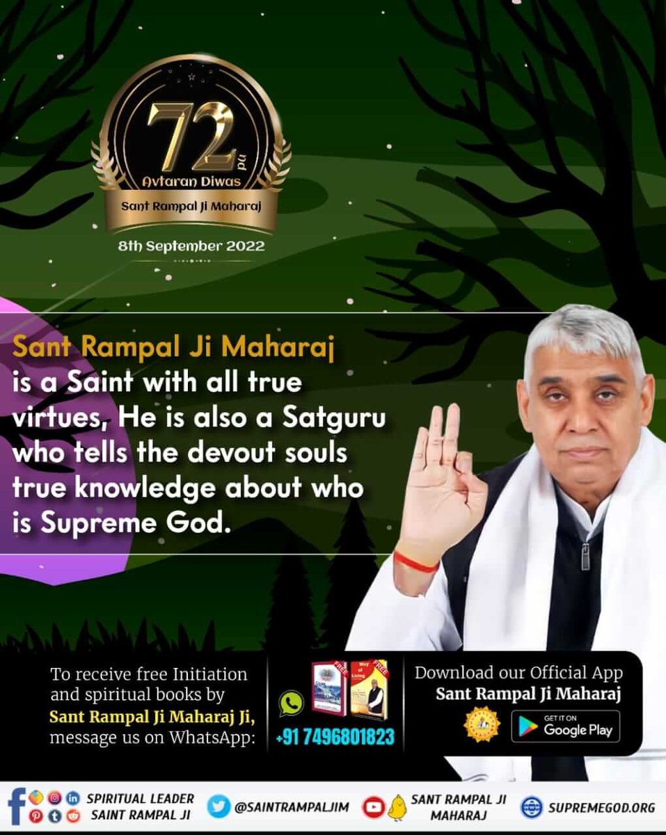 kajalkumaridasi's tweet photo. Great @SaintRampalJiM Ji Maharaj aims to make India a prosperous Golden Bird again and create heaven on Earth.
 - #পৃথিবীতে_অবতার
3 Days left for Avataran Diwas https://t.co/yciqV9Ha5I