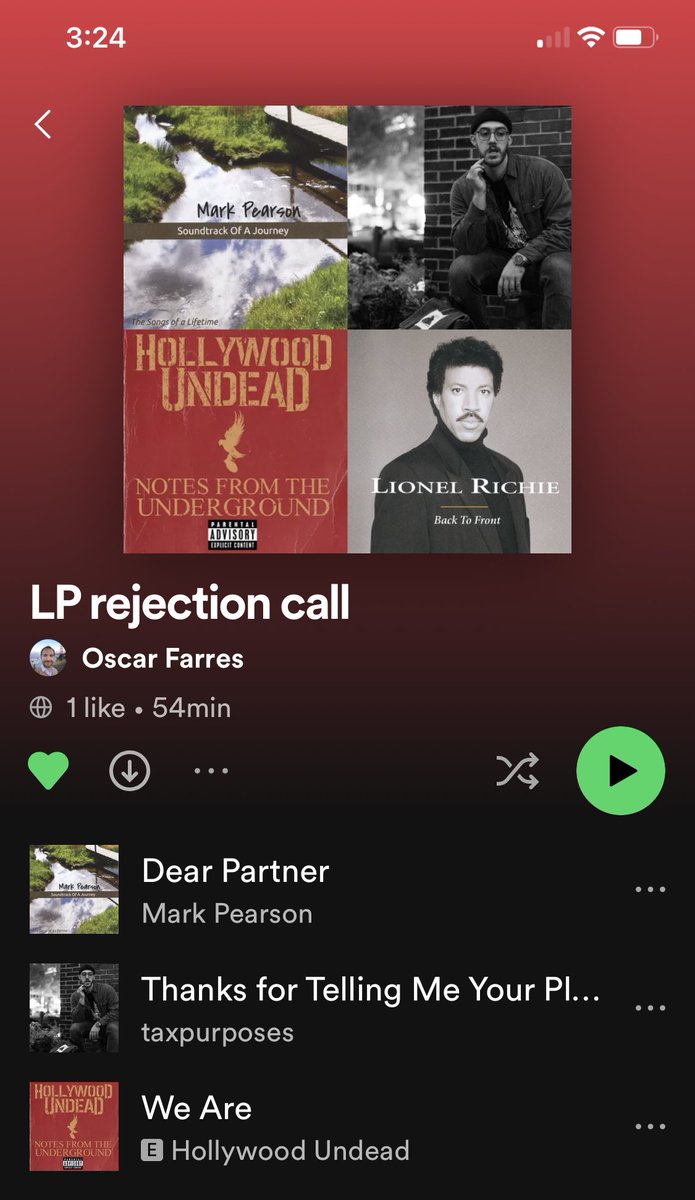 MrJonBesar's tweet photo. Coolest Spotify playlist for an LP Rejection Call by @oscarfarres #IncludedVCLIVE #includedvc #venturecapital https://t.co/RJVUuMLcLm