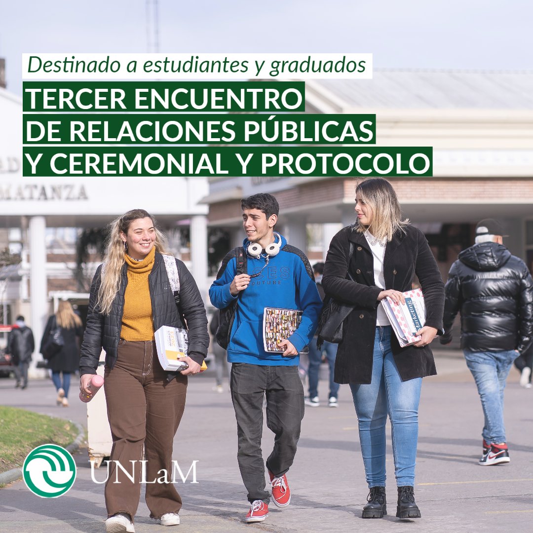 UnlamOficial's tweet photo. 🏫 La UNLaM invita al tercer Encuentro de Relaciones Públicas y Ceremonial y Protocolo.

Las charlas están destinadas a estudiantes y graduados de dichas carreras.

🗓 Martes 6 de septiembre
⏰ Desde las 9 hs.
📍 Auditorio José Martí
👤 Modalidad presencial https://t.co/L9K0alup6E