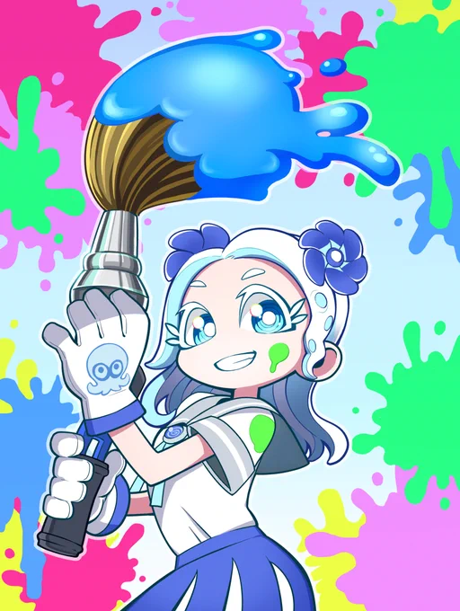 スプラトゥーン楽しみだね絵#はね絵図 