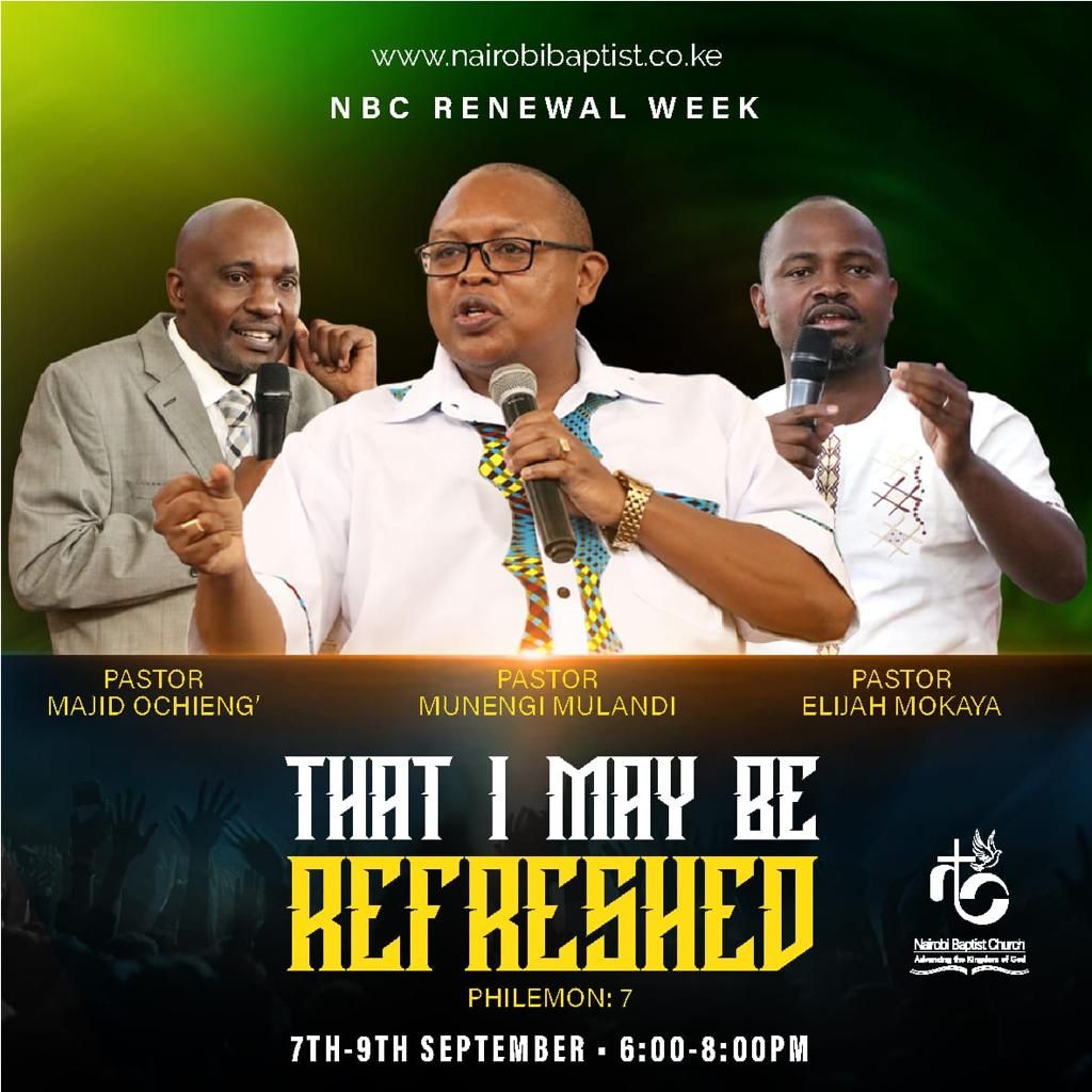 PearlRadioKe's tweet photo. Tune in from 8 Am and get to listen to a few snippets of what will be happening at the Renewal Week at @NairobiBaptist from the 7TH-9TH of September. 

#RenewalWeek 
#PearlRadioKe https://t.co/RQxiXpy0bo