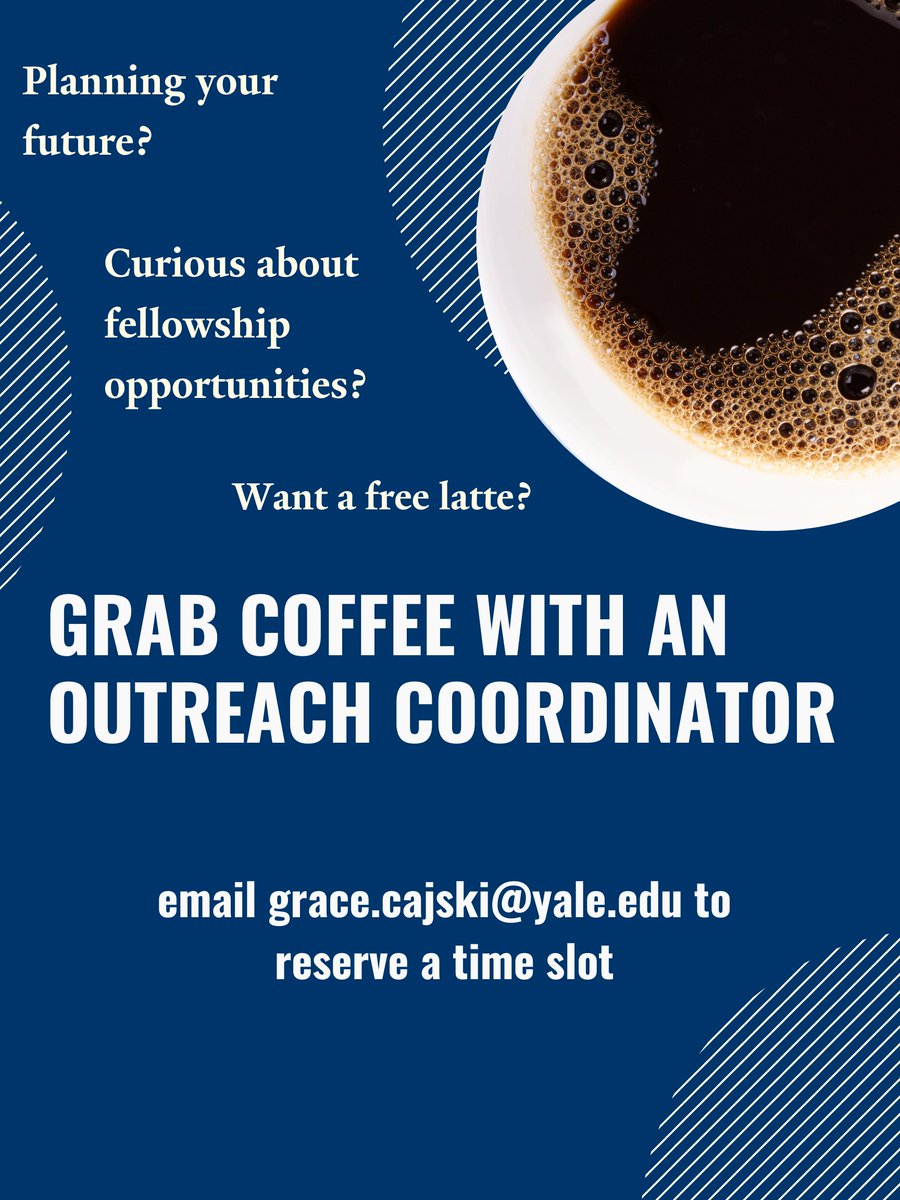 YaleFellowships's tweet photo. Get free coffee and learn about free money—what's not to love? https://t.co/awzY95xcl2
