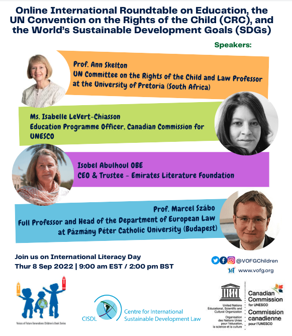 VOFGChildren's tweet photo. Are you interested in learning about the links between education, children's rights, and sustainability on International Literacy Day?
Join us for a very special event.
Free registration here:
https://t.co/SiuMzCTyVZ
#globalgoals @CCUNESCO @vofg_arabia #SDG4 https://t.co/lcSneQXW7y