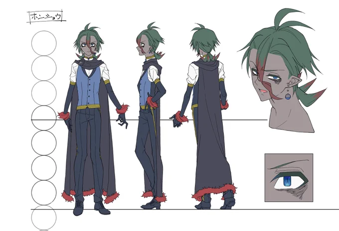 ホンネ、ホンショウ、ウラド、イクミの三面図～#鏡面の魔界 