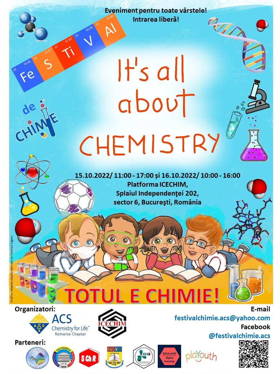 INCDCP_ICECHIM's tweet photo. Eveniment dedicat viitorilor chimiști - pre-înregistrări grupuri de elevi (cl 7,8,9) la festivalchimie.acs@yahoo.com https://t.co/gaA8Rp3v5m