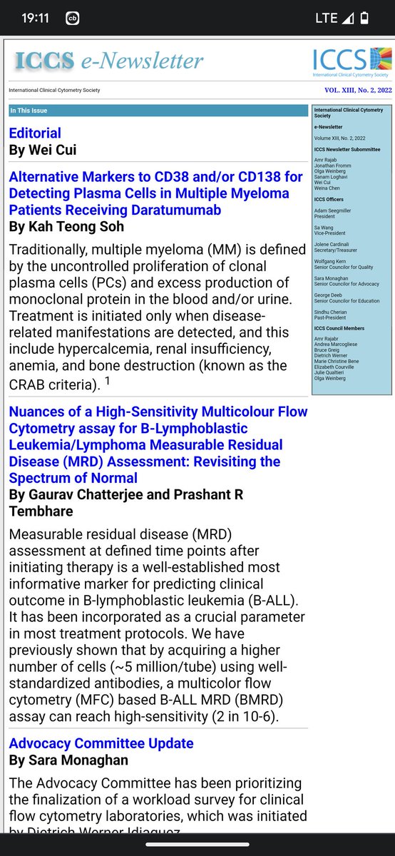 Gaurav Chatterjee (@gaurav_c42) on Twitter photo Routinely analysing (or thinking of shifting to) a highly sensitive MFC-BMRD assay? Check out our <a href="/ICCS_Education/">ICCS_Education</a> newsletter where we highlight the normal variations and nuances of such an assay. bit.ly/3edxuL0
<a href="/PrashantTembha1/">Prashant Tembhare</a> <a href="/nvpatkar/">Nikhil Patkar</a> <a href="/P_G_Subramanian/">Pgs_mani</a> <a href="/RajpalSweta/">Sweta Rajpal</a> Routinely analysing (or thinking of shifting to) a highly sensitive MFC-BMRD assay? Check out our <a href="/ICCS_Education/">ICCS_Education</a> newsletter where we highlight the normal variations and nuances of such an assay. bit.ly/3edxuL0
<a href="/PrashantTembha1/">Prashant Tembhare</a> <a href="/nvpatkar/">Nikhil Patkar</a> <a href="/P_G_Subramanian/">Pgs_mani</a> <a href="/RajpalSweta/">Sweta Rajpal</a>