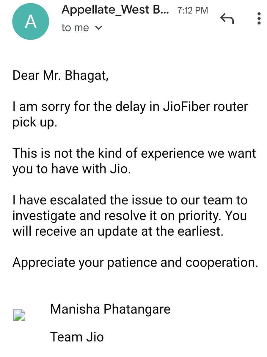 talk2vikash's tweet photo. @JioCare See again I got standard reply https://t.co/DysHwPzUKr