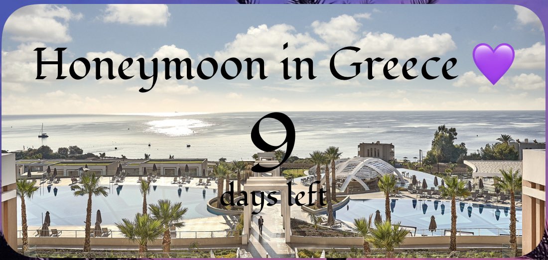 Sharpay_14's tweet photo. Officially in single digits countdown until we leave for Greece 🤩☀️ https://t.co/V2CIjjNyK4
