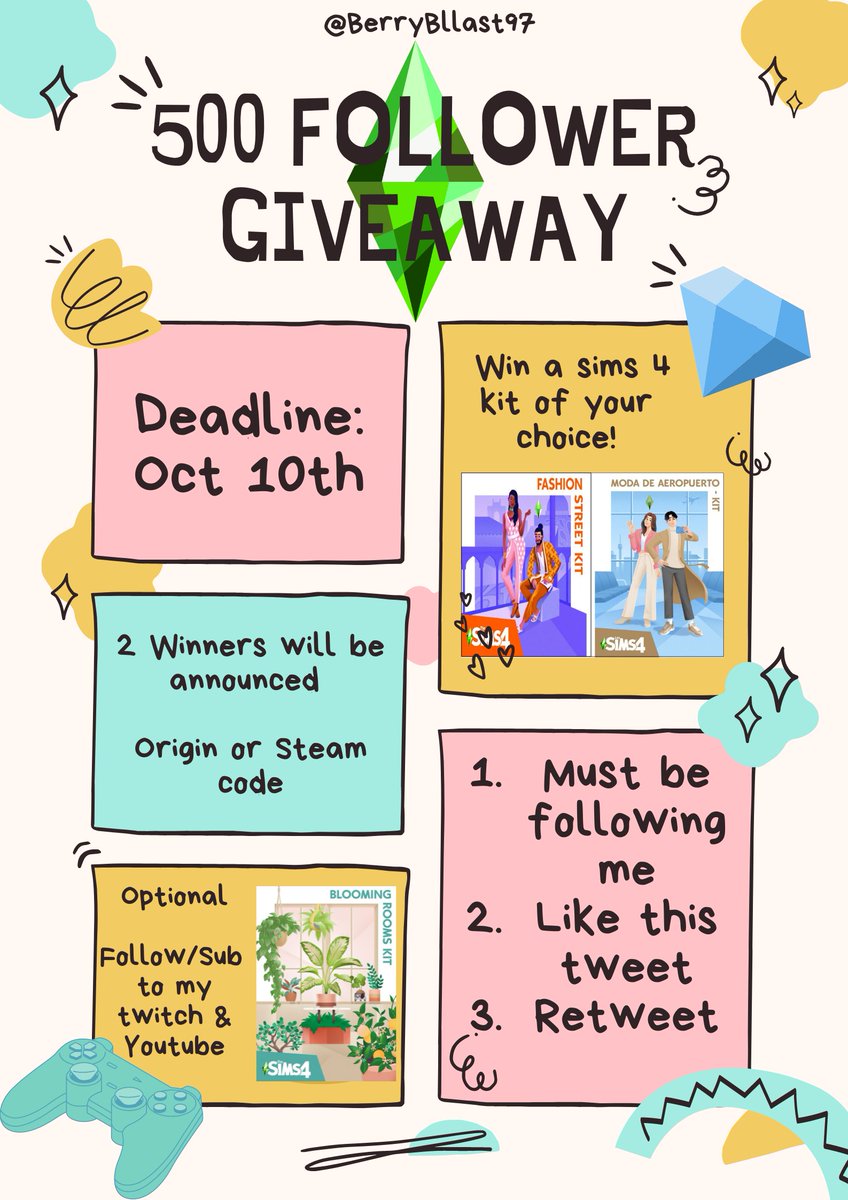 It's happening everyone! 

A giveaway to thank you all who have supported me these last couple of months 🥰

Good luck!💜