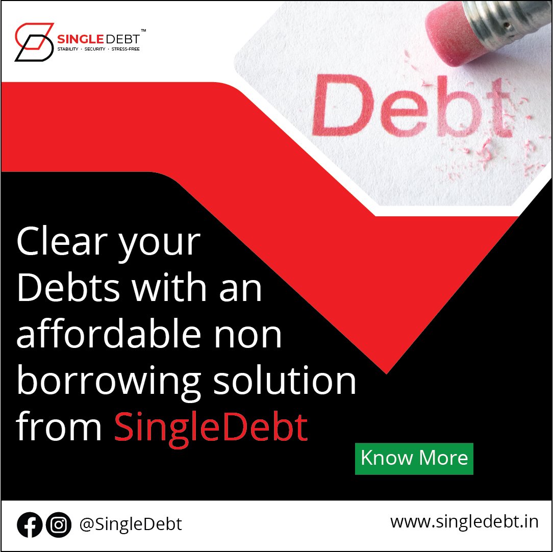 Single_Debt's tweet photo. SingleDebt makes it easy for you to repay your debts affordably without causing you stress.
To know more contact: 96191 03594 / 022 6876 2605 or visit our website https://t.co/t1LDhfiAFD
#singledebt #debt #debtprogram #debtsolution #debtmanagement #debtresolution #nonborrowing https://t.co/JaqNYRBkf5