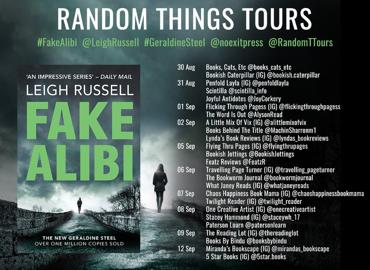 BookishJottings's tweet photo. @LeighRussell's latest #GeraldineSteel #thriller #FakeAlibi published by @noexitpress is FABULOUS! Read the @BookishJottings review here: https://t.co/xZG3krB5AH @RandomTTours https://t.co/CgjIbQvwul