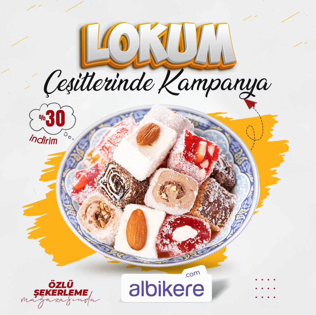 Lokum çeşitlerinde kampanya !
Özlü Şekerleme Mağazasında % 30 'a varan indirimler sizleri bekliyor.
.
.
.
#albikere #lokum #fıstıklılokum #antepfıstıklılokum #fındıklılokum #klasiklokum #sultanlokum #cevizlilokum #çikolatalılokum #hediye #bayramşekeri #ikram #ikramlık #kahve