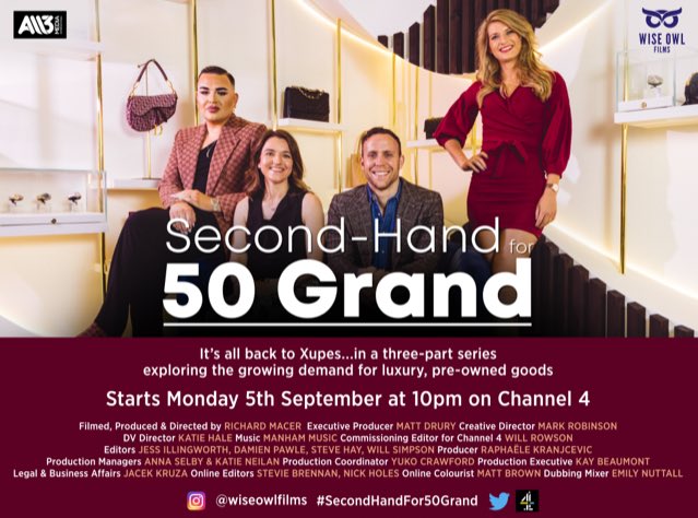 Take a look behind the <a href="/xupes/">xupes</a> team as we reveal the expertise that goes into finding, fixing, buying and selling some of the world’s rarest pre-loved items.

Produced by <a href="/wiseowlfilms/">Wise Owl Films</a>, Second-Hand For 50 Grand airs in a new three-part series starting tonight at 10pm on @channel4.